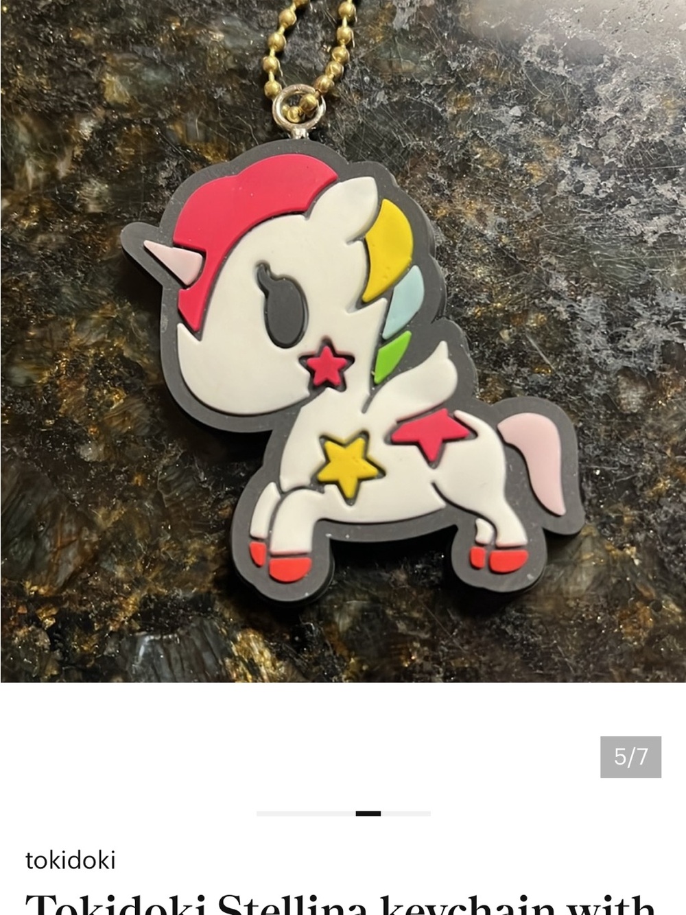 Cute Hello Kitty stuffed animal and Tokidoki Stellina Unicorno key chains - Picture 10 of 11